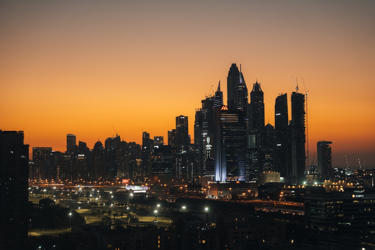Dubai skyline and city scenery